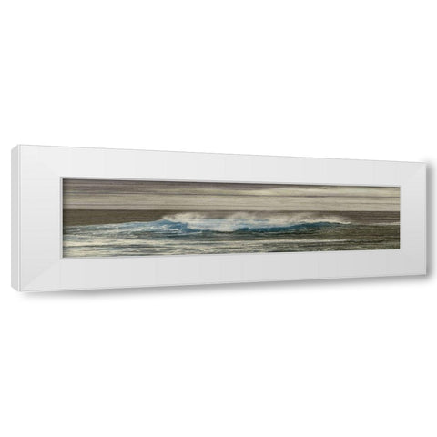 Blast Of Blue 2 White Modern Wood Framed Art Print by Lewis, Sheldon