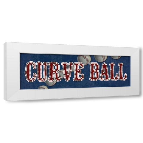Curve Ball White Modern Wood Framed Art Print by Lewis, Sheldon