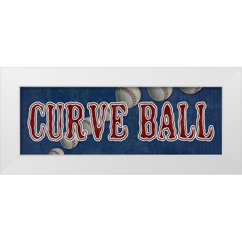 Curve Ball White Modern Wood Framed Art Print by Lewis, Sheldon