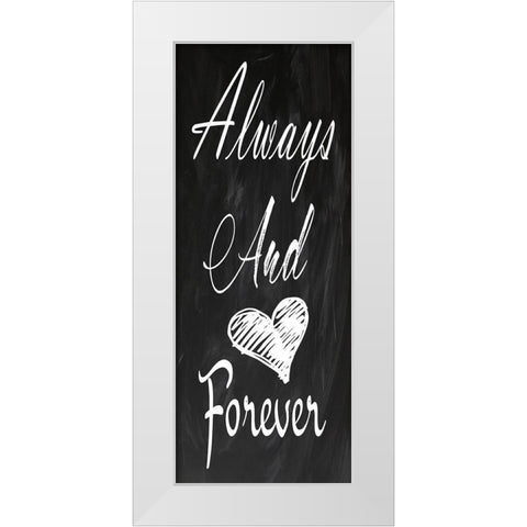 Forever White Modern Wood Framed Art Print by Lewis, Sheldon
