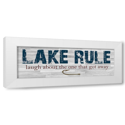 Lake Rule White Modern Wood Framed Art Print by Lewis, Sheldon