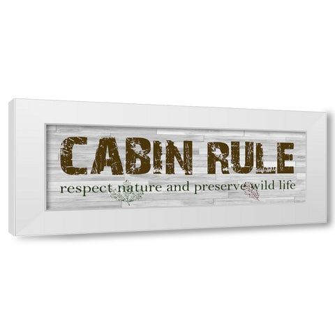 Cabin Rule White Modern Wood Framed Art Print by Lewis, Sheldon