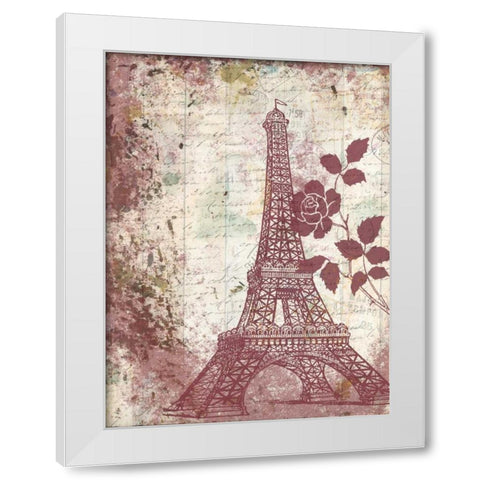 Marsala Rose In My Garden White Modern Wood Framed Art Print by Lewis, Sheldon