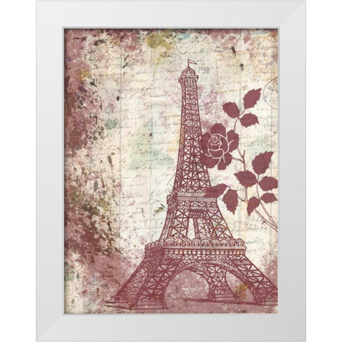 Marsala Rose In My Garden White Modern Wood Framed Art Print by Lewis, Sheldon