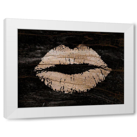 Kiss Of Nature White Modern Wood Framed Art Print by Lewis, Sheldon