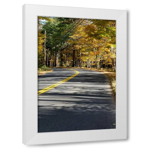 Around The Bend White Modern Wood Framed Art Print by Lewis, Sheldon