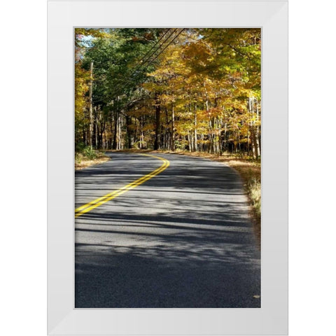 Around The Bend White Modern Wood Framed Art Print by Lewis, Sheldon