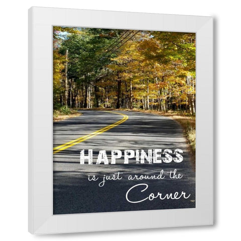 Around The Corner White Modern Wood Framed Art Print by Lewis, Sheldon