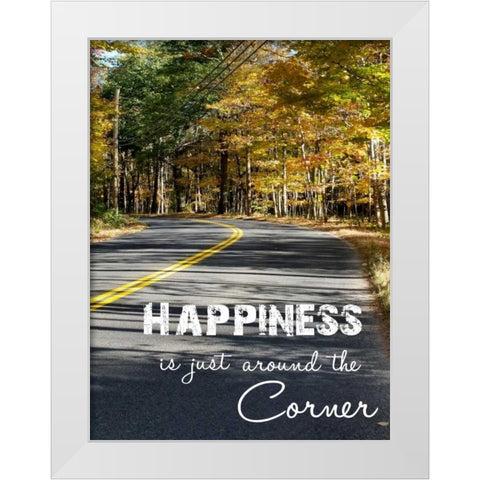 Around The Corner White Modern Wood Framed Art Print by Lewis, Sheldon