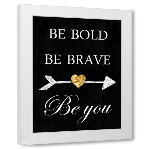 Be You White Modern Wood Framed Art Print by Lewis, Sheldon