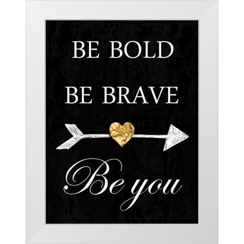 Be You White Modern Wood Framed Art Print by Lewis, Sheldon