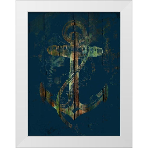 Anchors Away 2 White Modern Wood Framed Art Print by Lewis, Sheldon
