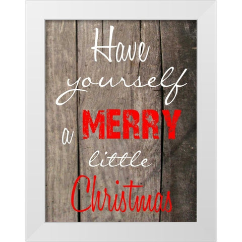 Bright Christmas White Modern Wood Framed Art Print by Lewis, Sheldon