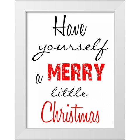 Merry Little White Modern Wood Framed Art Print by Lewis, Sheldon