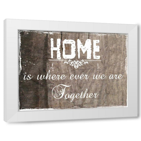 Our Loving Home White Modern Wood Framed Art Print by Lewis, Sheldon