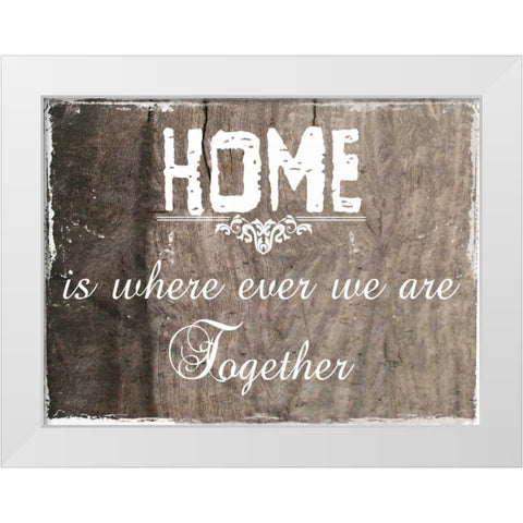 Our Loving Home White Modern Wood Framed Art Print by Lewis, Sheldon