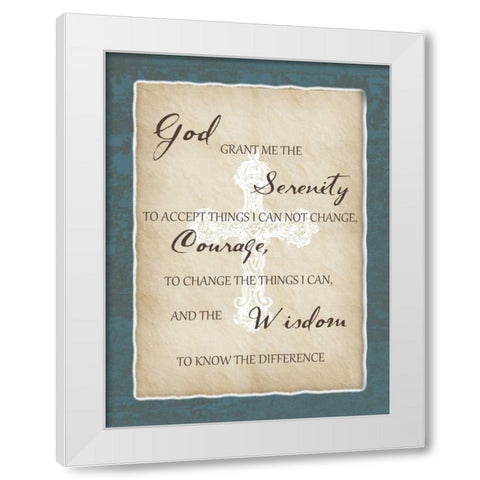 Grant Me Oh Lord White Modern Wood Framed Art Print by Lewis, Sheldon