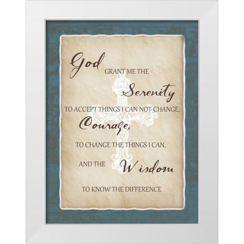 Grant Me Oh Lord White Modern Wood Framed Art Print by Lewis, Sheldon