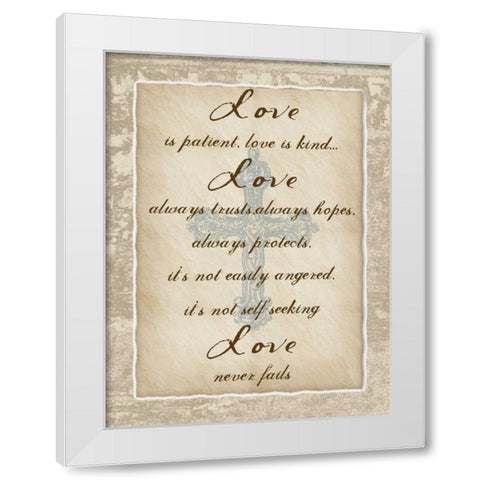 Patient Love White Modern Wood Framed Art Print by Lewis, Sheldon