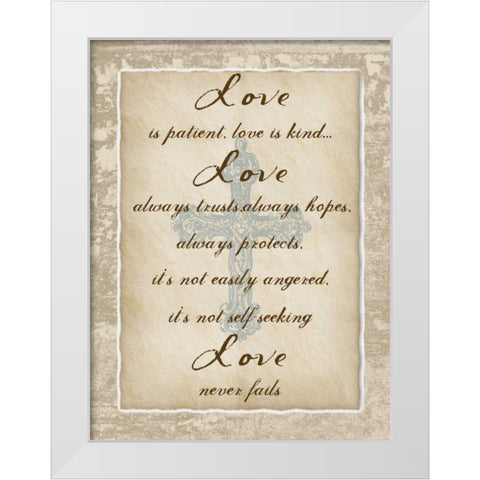 Patient Love White Modern Wood Framed Art Print by Lewis, Sheldon