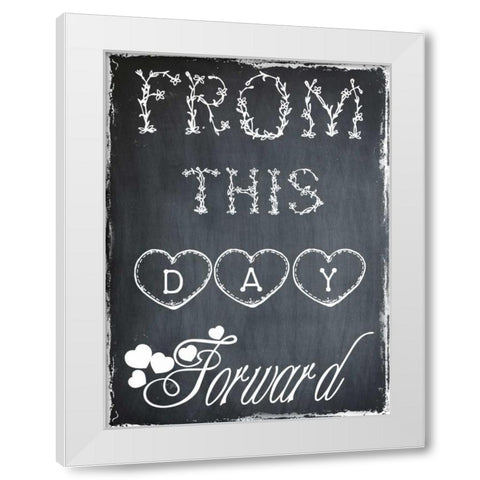 This Day Forward White Modern Wood Framed Art Print by Lewis, Sheldon