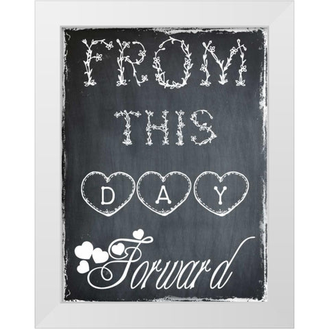 This Day Forward White Modern Wood Framed Art Print by Lewis, Sheldon