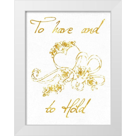 To Have And To Hold White Modern Wood Framed Art Print by Lewis, Sheldon