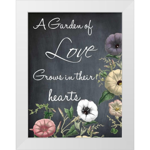A Garden Of Love White Modern Wood Framed Art Print by Lewis, Sheldon