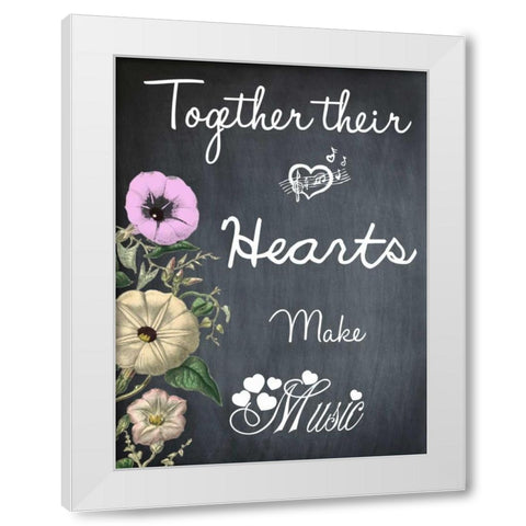 Music From The Heart White Modern Wood Framed Art Print by Lewis, Sheldon