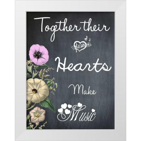 Music From The Heart White Modern Wood Framed Art Print by Lewis, Sheldon