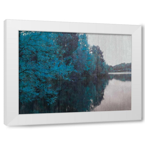 Blue Bayou White Modern Wood Framed Art Print by Lewis, Sheldon