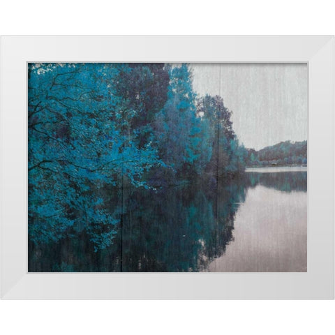 Blue Bayou White Modern Wood Framed Art Print by Lewis, Sheldon