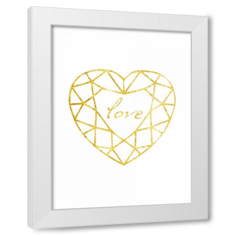Love Wire White Modern Wood Framed Art Print by Lewis, Sheldon