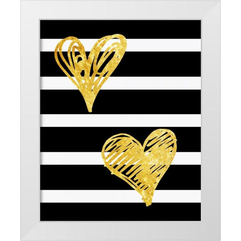 Cupids Heart White Modern Wood Framed Art Print by Lewis, Sheldon