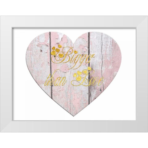 Bigger Than Love White Modern Wood Framed Art Print by Lewis, Sheldon