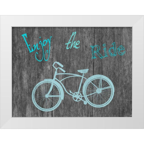 The Ride White Modern Wood Framed Art Print by Lewis, Sheldon