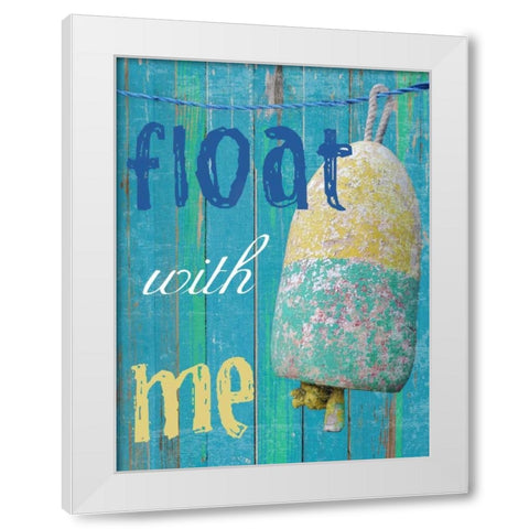 Float With Me White Modern Wood Framed Art Print by Lewis, Sheldon