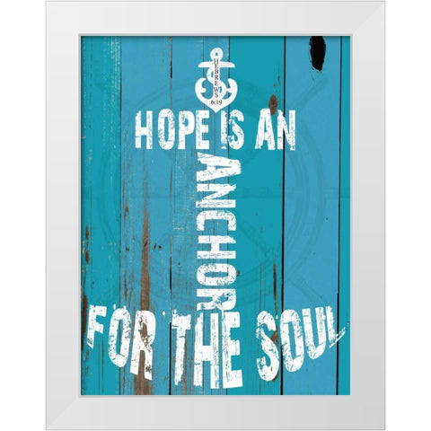 Hebrews 6-19 White Modern Wood Framed Art Print by Lewis, Sheldon