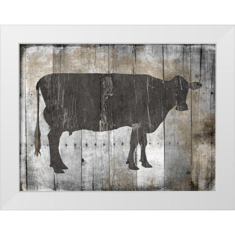 Fresh Local Beef White Modern Wood Framed Art Print by Lewis, Sheldon