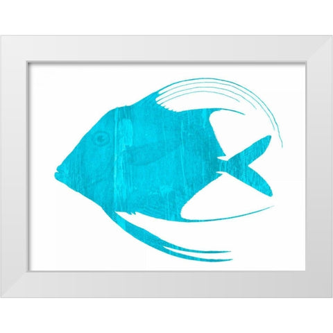 Angel Blue White Modern Wood Framed Art Print by Lewis, Sheldon