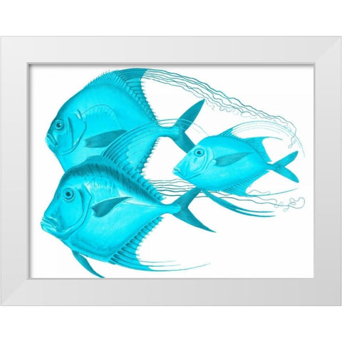 Angels Of The Deep White Modern Wood Framed Art Print by Lewis, Sheldon