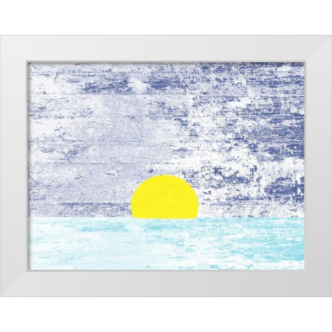 Somewhere In The Distance White Modern Wood Framed Art Print by Lewis, Sheldon