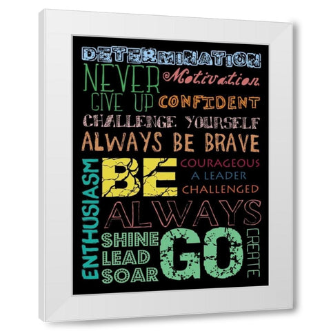 Go Create White Modern Wood Framed Art Print by Lewis, Sheldon