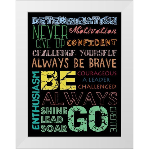 Go Create White Modern Wood Framed Art Print by Lewis, Sheldon