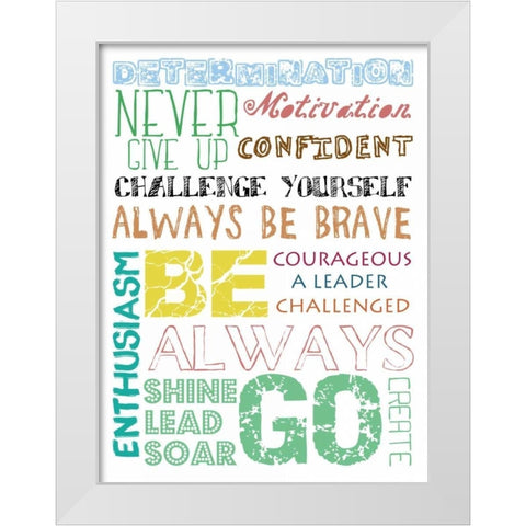 Go Create White Modern Wood Framed Art Print by Lewis, Sheldon