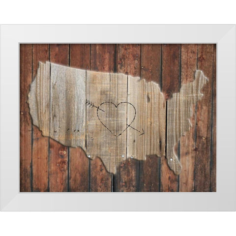 Heart And Home White Modern Wood Framed Art Print by Lewis, Sheldon