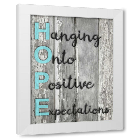 Hope White Modern Wood Framed Art Print by Lewis, Sheldon
