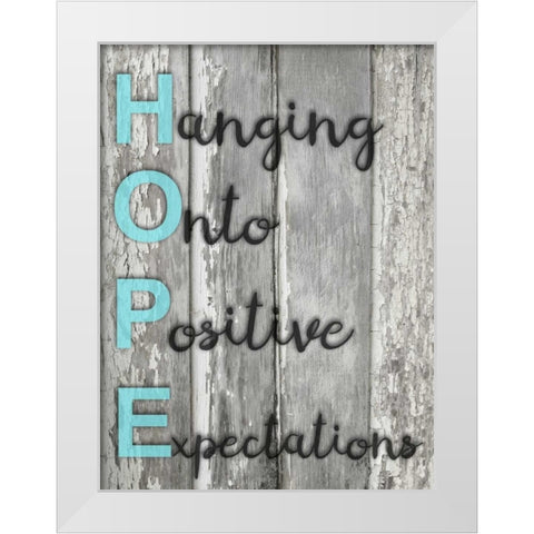 Hope White Modern Wood Framed Art Print by Lewis, Sheldon