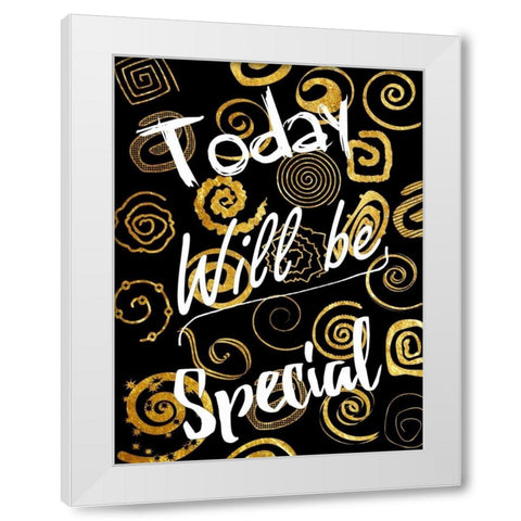 Today Is Golden White Modern Wood Framed Art Print by Lewis, Sheldon