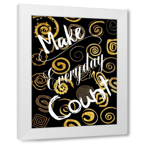 Everyday Is Golden White Modern Wood Framed Art Print by Lewis, Sheldon